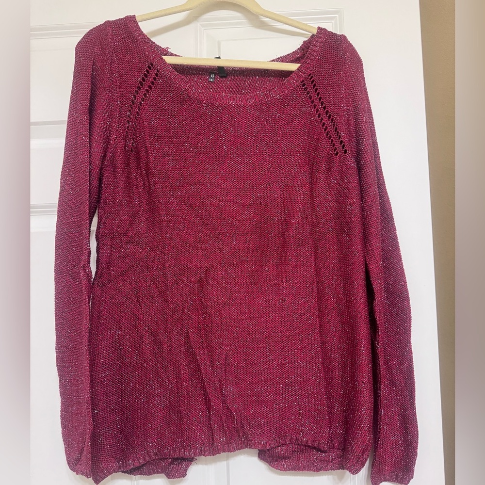 Maurice’s Large red metallic sweater